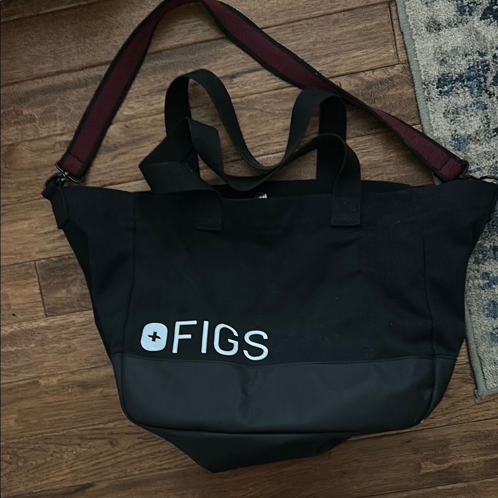 Figs canvas black tote